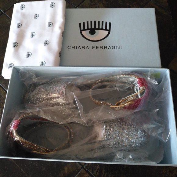 Chiara Ferragni Leather Espadrilles Sandals Sz 9US - Picture 5 of 6